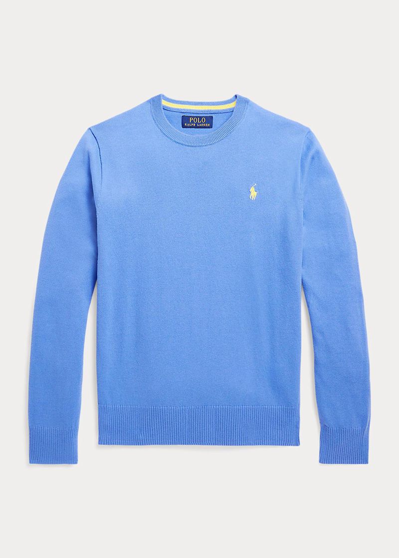 Sueter Ralph Lauren Niño 6-14 Años Cotton Cuello Redondo Jumper Chile Azules UBPQE-7395